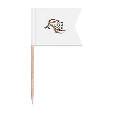 Imagem de Antler Family Deer Feeling Emotion, bandeiras de palito de dentes, marcação de rotulagem para bolo de festa, comida e queijos