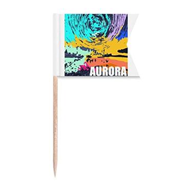 Imagem de Círculo Ártico Ártico Oceano Ártico Marcação de Palito de Dente para Bolo de Festa Prato de Queijo