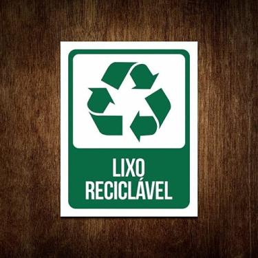 Imagem de Placa De Sinalização - Lixo Reciclável (36x46)