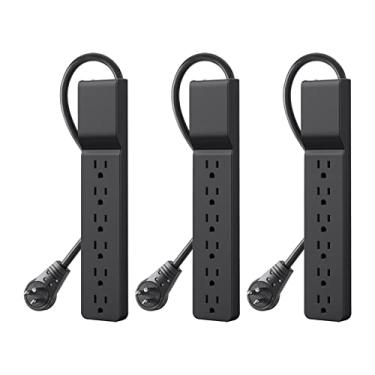 Imagem de Belkin Power Strip Surge Protector with 6 AC Multiple Outlets - Flat Rotating Plug, 6 ft Long Heavy-Duty Extension Cord for Home, Office, Travel, Computer Desktop & Charging Brick (600 Joules) 3PK