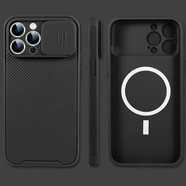 Imagem de Capa Magnética para iPhone 13 12/13 12 Pro/13 12Pro Max Capa Capa de Proteção para Câmera Adequada para Carregamento, Preto, Para iPhone 12Pro Max
