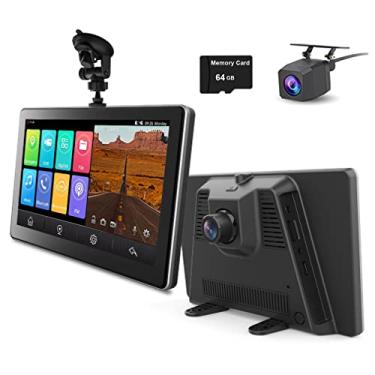 Imagem de XRC TECH 7 Polegada Android Car DVR Dashboard 4G Dash Cam Câmera de visão traseira FHD 1080P Gravador de câmera Navegação GPS ADAS 24 h monitor de estacionamento