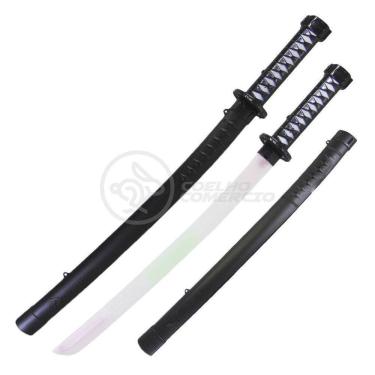 Imagem de Espada Ninja Katana Samurai C/ Som E Luz À Pilha Preto