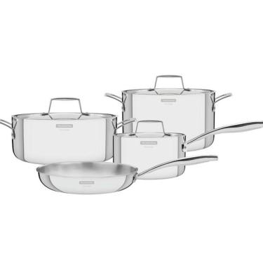 Imagem de Jogo De Panelas Tramontina Grano Inox Corpo Triplo 4 Peças