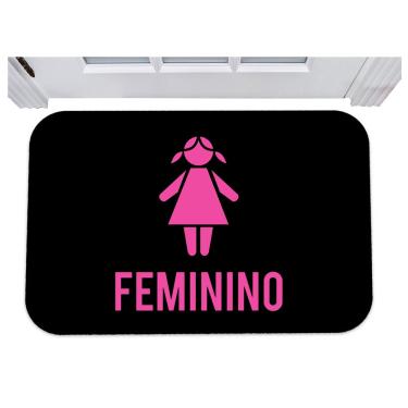 Imagem de Capacho para porta feminino menina rosa tapete 40x60