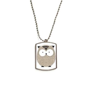 Imagem de Colar de aço inoxidável com pingente de coruja gordinha, estilo simples