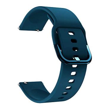 Imagem de Pulseira Moderna 22mm compatível com Samsung Galaxy Watch 3 45mm - Galaxy Watch 46mm - Gear S3 Frontier - Amazfit GTR 47mm - Huawei Watch GT 2 46mm - Marca LTIMPORTS (Azul Petróleo)