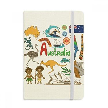 Imagem de Caderno de anotações com a bandeira nacional da Austrália em tecido com capa dura