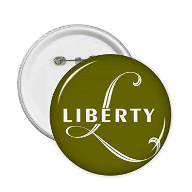 Imagem de Emblema de botão para decoração de letras Expression Liberty com 5 peças