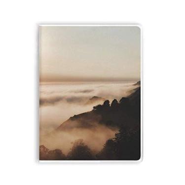 Imagem de Sunrise Sunrise Sunset Mountain Fog Paisagem Sky Notebook Goma Diário Capa Macia Diário