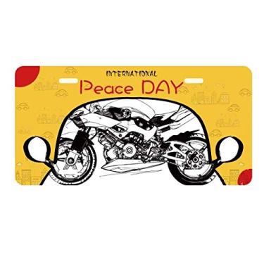 Imagem de DIYthinker Estampa de ilustração de motocicleta preta etiqueta para decoração de carro Dia da Paz
