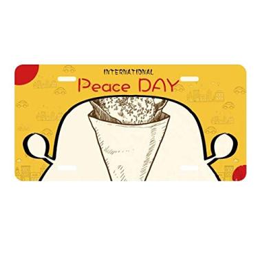 Imagem de DIYthinker Hashis Cone Sésamo Sorvete Placa Placa Etiqueta Decoração Carro Dia da Paz