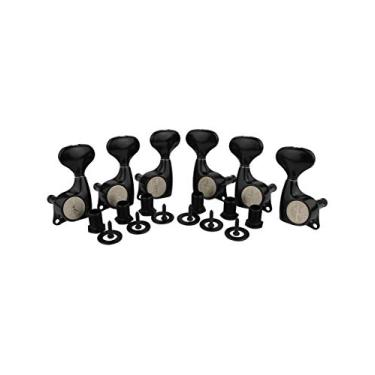 Imagem de Guyker 6 peças de cabeças de máquina de guitarra (3L + 3R) – Conjunto de afinação selada 1:21 conjunto de afinadores de substituição para guitarras elétricas ou acústicas estilo ST TL SG – Preto