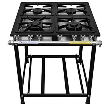 Imagem de Fogão Industrial 4 Bocas Com Banho Maria Baixa Pressão Serv