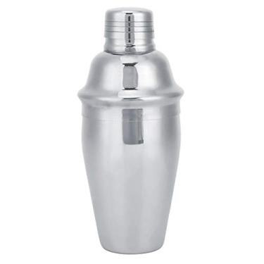 Imagem de Compra Maluca Conjunto de utensílios de bar coqueteleira dividida em aço inoxidável, mistura de bebidas antiderrapante (304 aço inoxidável 350 ml)