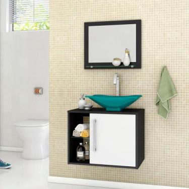 Imagem de Gabinete Armario Para Banheiro Com Espelho E Pia - Móveis Bechara