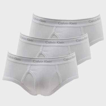 Kit C/3 Cuecas Calvin Klein Underwear Brief Multi - U2661 - Branca