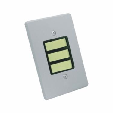 Imagem de Interruptor 3 Teclas Paralelas Com Placa Cinza Ref.1801.008 - Radial
