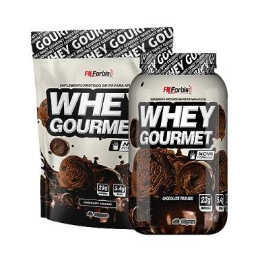 Imagem de Kit Pote + Refil Whey Protein Gourmet - FN Forbis Nutrition (Chocolate Trufado)