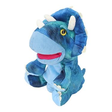 Imagem de Fantoche de Mão, Fantoche Fofo de Pelúcia Com Boca Aberta Móvel, Pelúcia Macia para Pré-escola para Crianças (Azul 25cm)