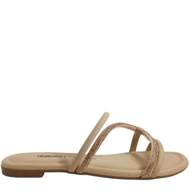 Imagem de Tamanco Rasteira Feminino Casual Dia a Dia com Strass Dakota Y6975