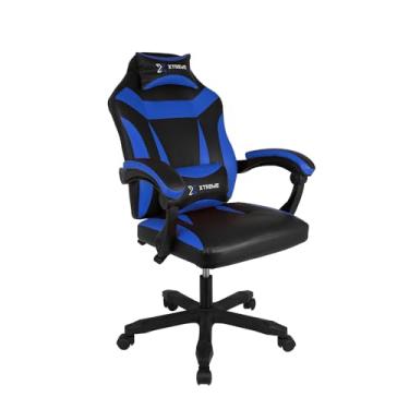 Imagem de Cadeira Xtreme Gamers Supra Giratória Reclinável Altura Ajustável Preta e Azul