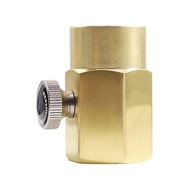 Imagem de Tomshin Adaptador de garrafa de refrigerante doméstico de bronze, adaptador de recarga de cilindro de co2, válvula de enchimento de co2, conector de recarga de garrafaTR21-4 para cga320