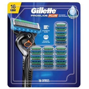 Imagem de Gillette Lâminas de cartucho Proglide Plus antifricção melhoradas para conforto – 16 unidades