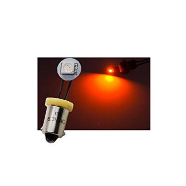 Imagem de PA Lâmpada LED 10x não fantasma LED arcada pinball máquina lâmpada #44 #47 Ba9s 6,3V 1 SMD dobrável visão lateral lâmpada flexível (laranja)