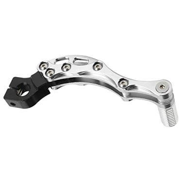 Imagem de KACEPAR Alavanca de partida de motocicleta de liga de alumínio CNC, barra de engrenagem de pedal de acionador de motocicleta, ajuste universal para orifício de montagem de 13 mm (1/2") - prata