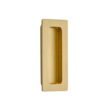 Imagem de Puxadores retangulares Emtek Modern, 1-3/4" x 4", Satin Brass