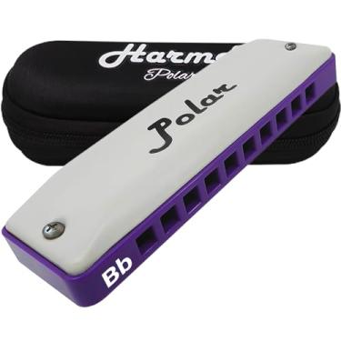 Imagem de Harmo Chave de gaita diatônica polar – afinação menor harmônica para música clássica, jazz, cigana, oriental, lounge e tango, órgão bucal com capa, gaitas para adultos, iniciantes e profissionais