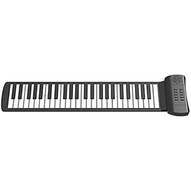 Imagem de Piano enrolado à mão de 49 teclas para crianças com alto-falantes estéreo 16 tons / 6 músicas de demonstração O melhor para iniciantes