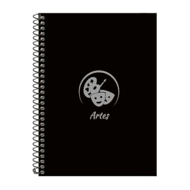 Imagem de Caderno Colegial 1 Matéria Profissões Artes (Preto e Prata)