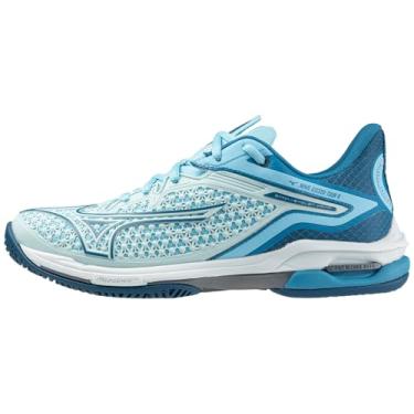 Imagem de Mizuno Tênis feminino Wave Exceed Tour 6 All Court, Azul claro - azul saxônia, 35