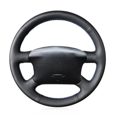 Imagem de MEWANT Capa para volante de carro costurada à mão para golfe 4 (IV) 1997-2004/Passat B5 1997-2005/Passat Variant 1997-2004/Sharan 2000-2010/Bora 1998-2001/4/Alto Cobertura do volante