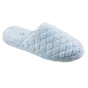 Imagem de Acorn Pantufa feminina acolchoada para spa, Pó azul, 8-9