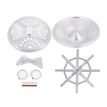 Imagem de Conjunto de peças de reposição de guitarra dobro ressonador de som Telas traseiras Spider Bridge ferro/alumínio ressonador cone selim pacote com 7 ressonadores kit guitarra