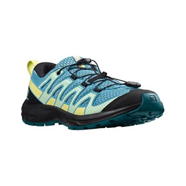 Imagem de Salomon XA PRO V8 J Trail Running, Delphinium Blue/Black/Charlock, 2 US Unisex Big Kid