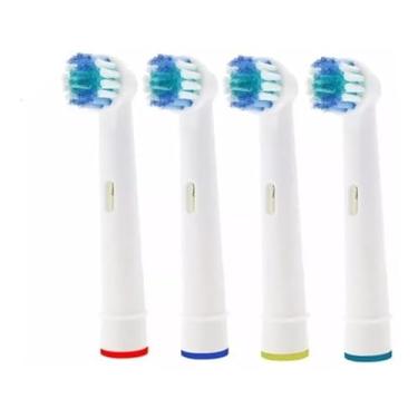 Imagem de Kit de Refil de 4 Peças de Cabeça de Escova de Dentes Elétrica, compatível com escova de dentes elétrica, escova de substituição sensível para cuidados com as gengivas