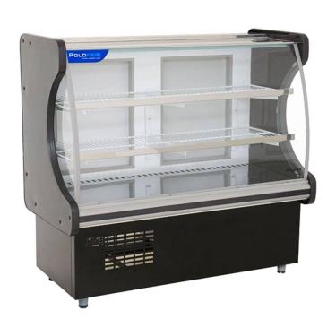 Imagem de Vitrine Refrigerada Para Doces 1,50mt Polofrio Vitrine Pop Luxo 1,50 Preto 110v