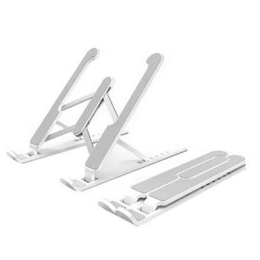 Imagem de Base Suporte Apoio Notebook Ajustável E Ergonômico Cinza - Suporte Par