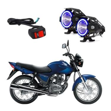 Imagem de Kit Led Farol Milha Moto Honda CG 150 TITAN ES 2004 2005 2006 2007 200