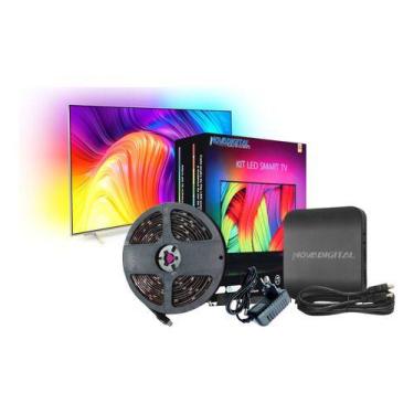 Imagem de Smart Fita De Led Ambilight Tv Wifi Para Tv De 40 A 50pol NovaDigital 