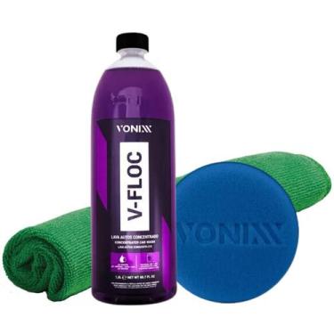 Imagem de KIT Shampoo Concentrado V-floc Pano de Microfibra Aplicador - VONIXX