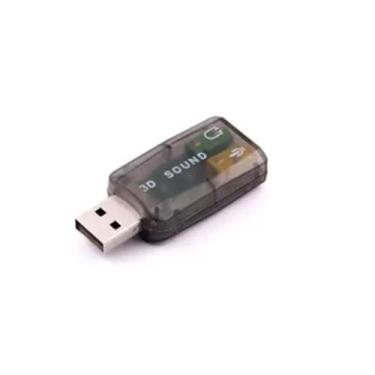 Imagem de Placa Adaptador De Som Usb 5.1 Adapitador Audio Praca - A.R Variedades