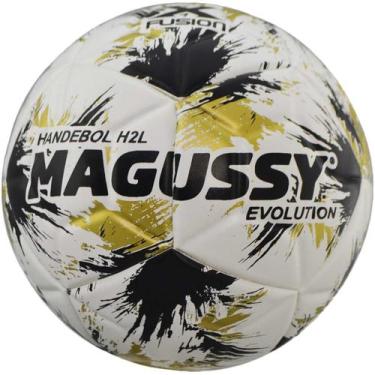 Imagem de Bola Magussy Evolution Handebol Feminino H2L, Único, Branco, Preto