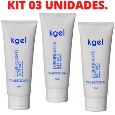 Imagem de Kit 3 Lubrificante Íntimo Tradicional 50G Kgel