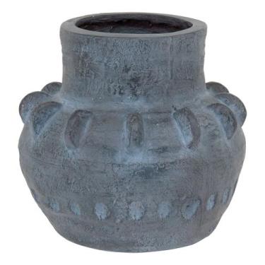 Imagem de Vaso Decorativo Enfeite Casa Resina 30x32x32cm Cinza - NH, Material: R