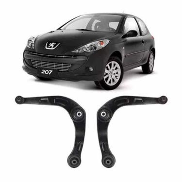 Imagem de Par de Bandeja Peugeot 206 207 2007 a 2015 com Pivô Completo